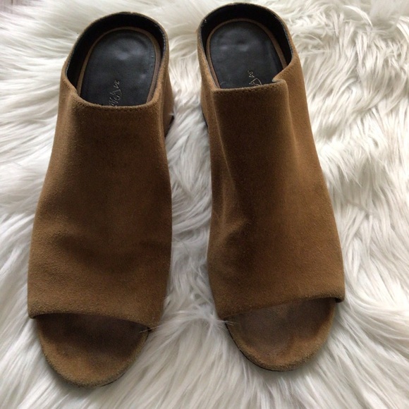 3.1 Phillip Lim cube oak suede brown mules 37 - Picture 3 of 9